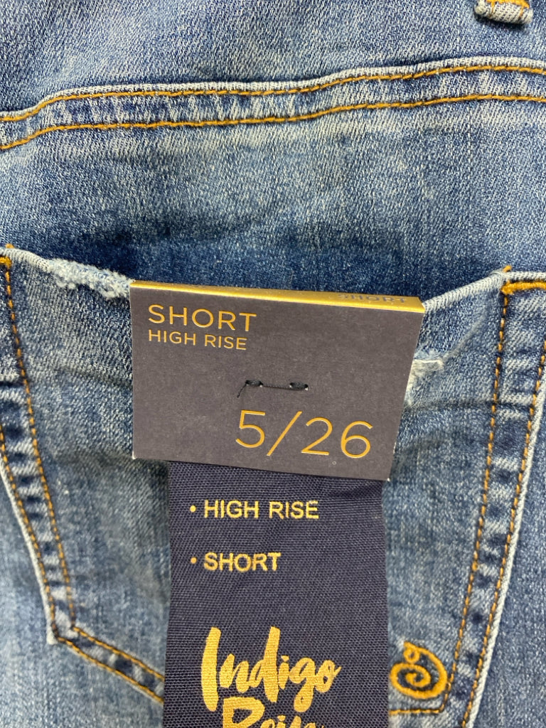 NWT Indigo Rein Size 5 Faded Denim Distressed Ladies Shorts