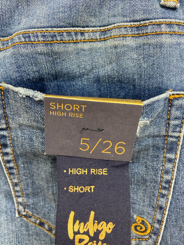 NWT Indigo Rein Size 5 Faded Denim Distressed Ladies Shorts