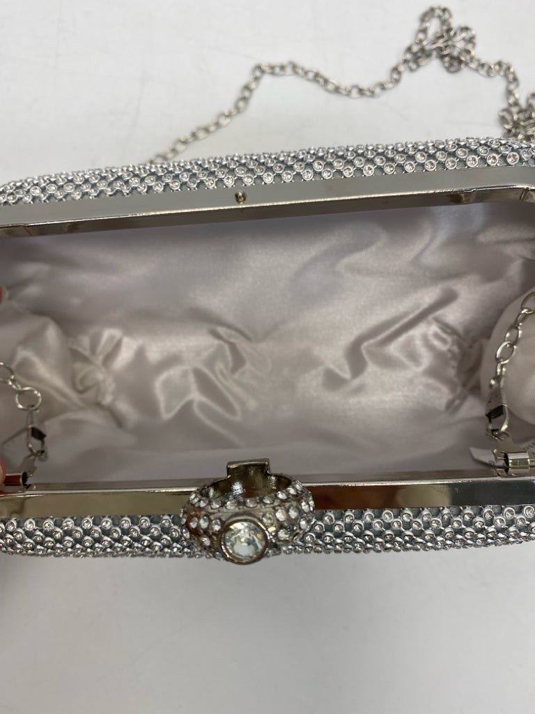 NWT Silver Jeweled Handbag
