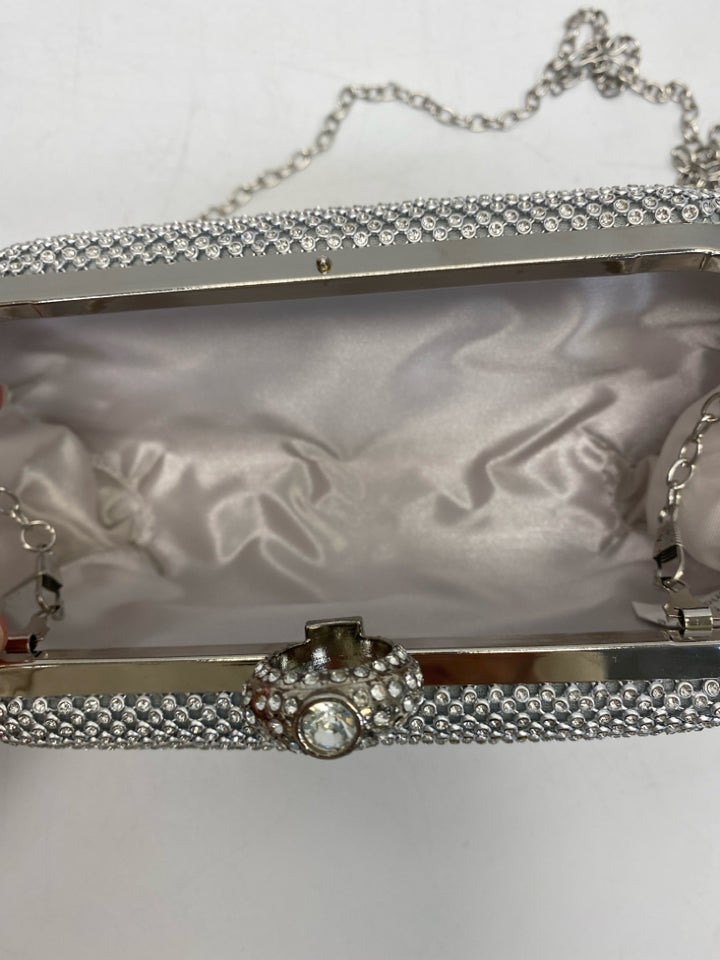 NWT Silver Jeweled Handbag