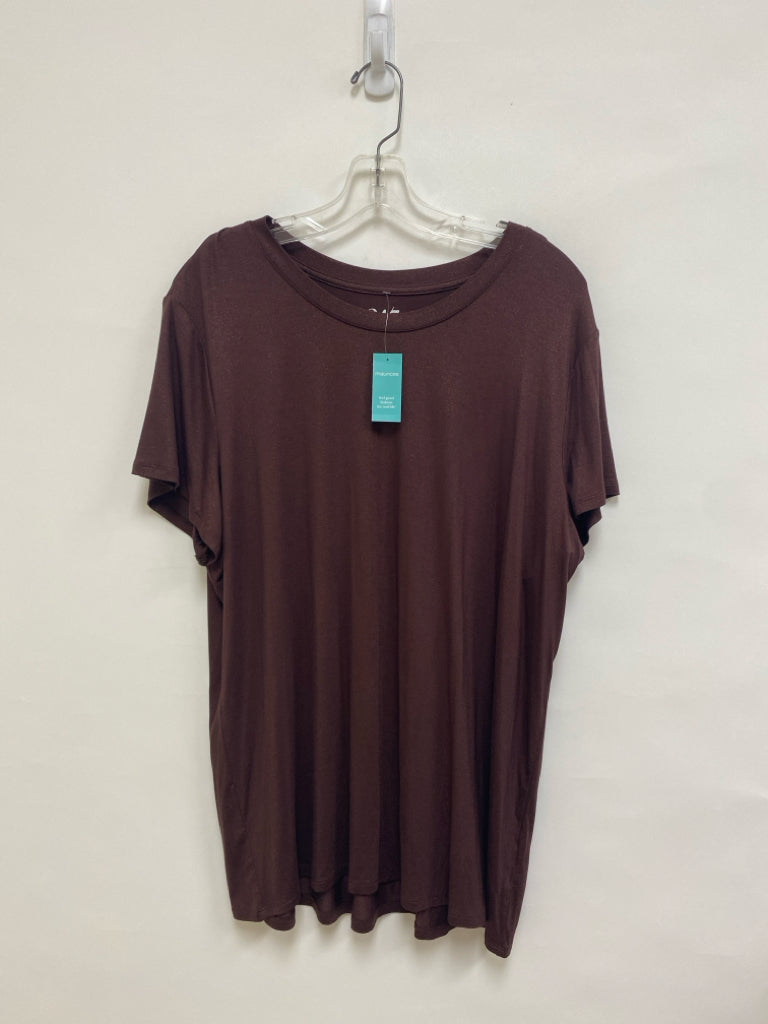 NWT maurices  SIZE  XXL Brown Short Sleeve Tee Plus Size Top