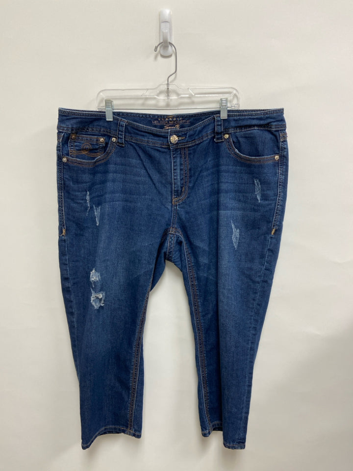 Seven 7  SIZE  22W Blue Denim Distressed Plus Size Jeans