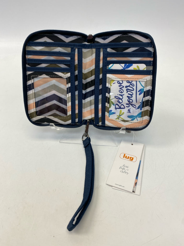 NWT Lug  Size Navy Wristlet