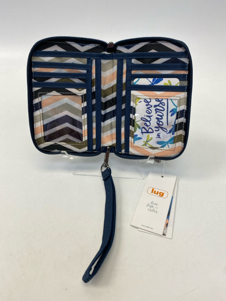 NWT Lug  Size Navy Wristlet