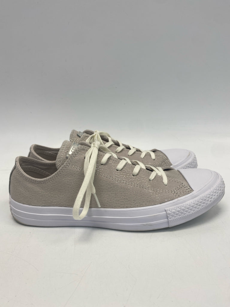 Converse  Size 9 Taupe Silver Lace-up Sneakers