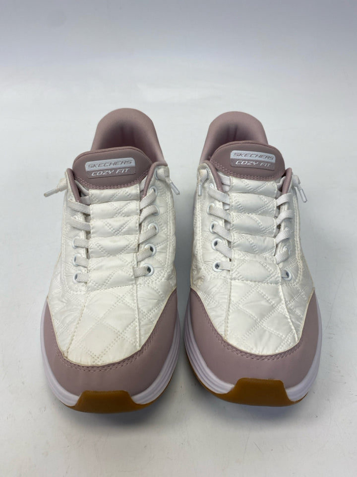 Skechers  Size 8 White Blush Sneakers
