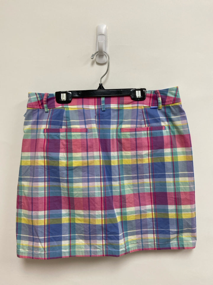 Ralph Lauren Size 8 Blue Pink/Yellow Plaid Athletic Skort