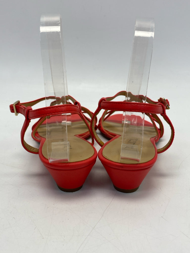 Talbots  Size 7 Dark Coral Crisscross Sandals