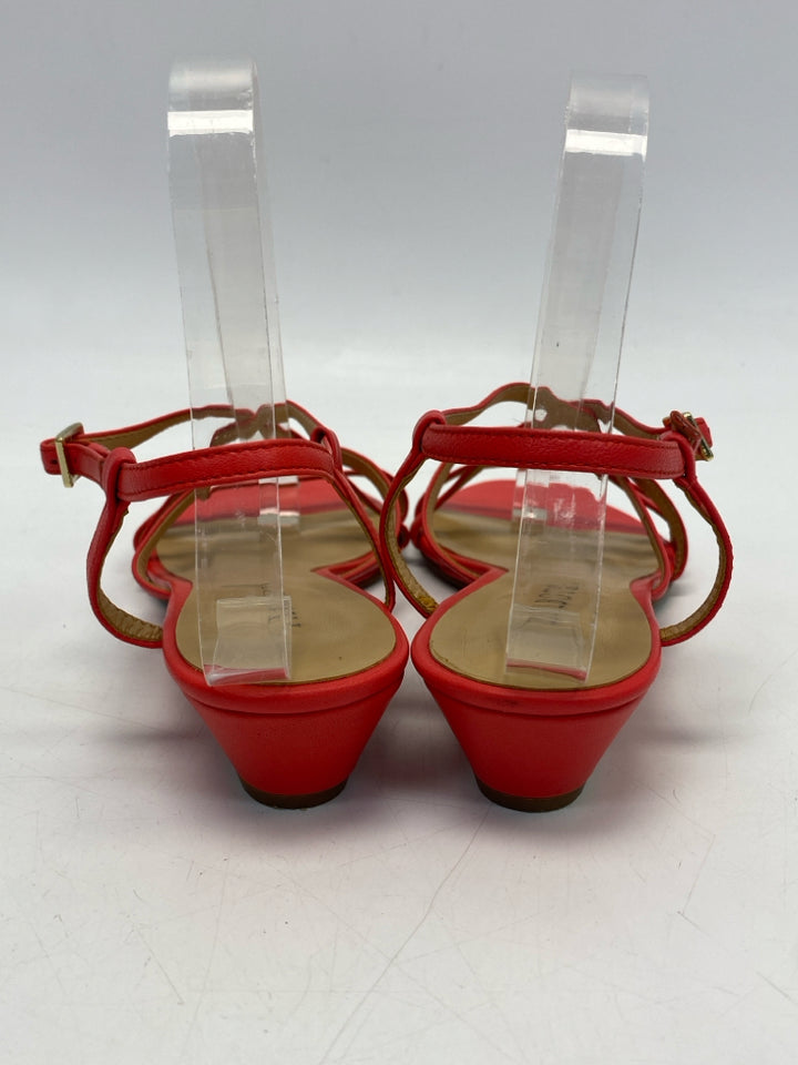 Talbots  Size 7 Dark Coral Crisscross Sandals