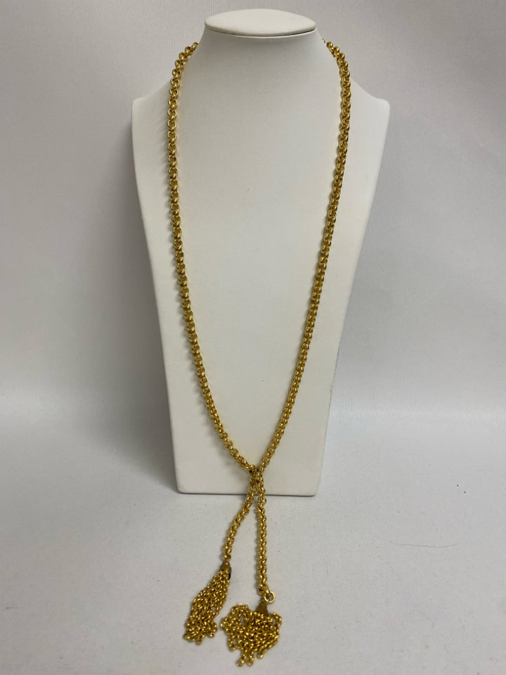 Slyvia Benson Gold Color Chain Necklace