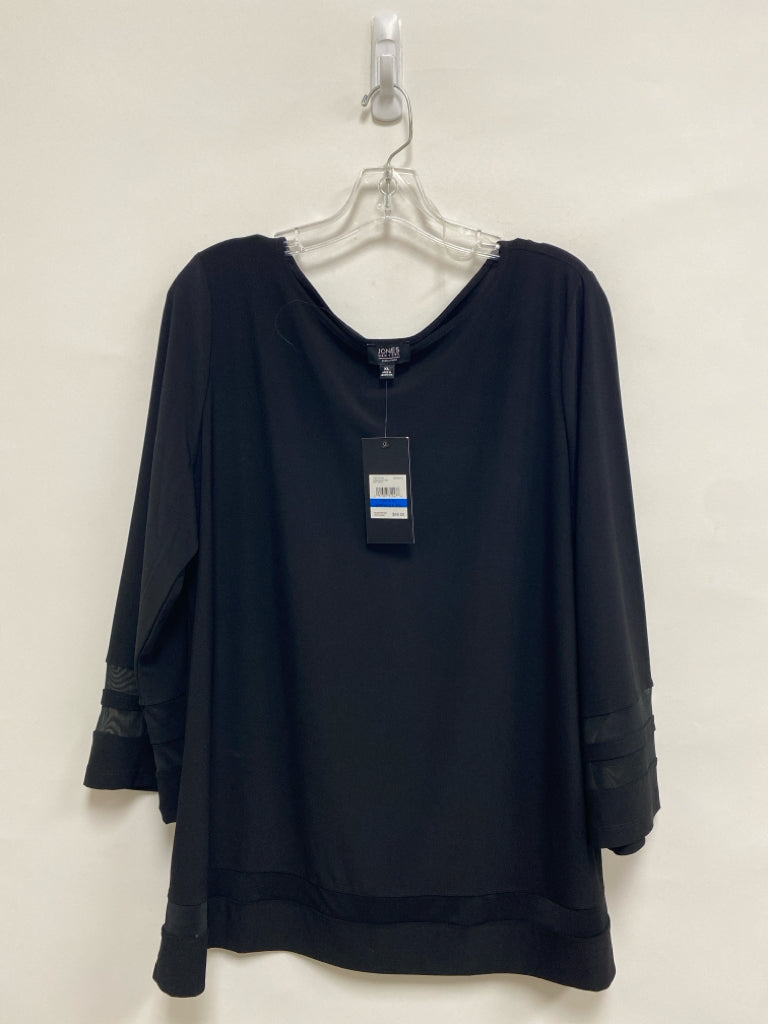 NWT Jones New York Size XL Black 3/4 Sleeve Ladies Top