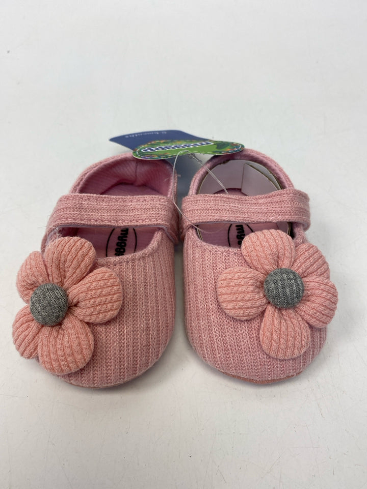 NWT myggpp SIZE 0-6M Pink Gray Flowers Girl&