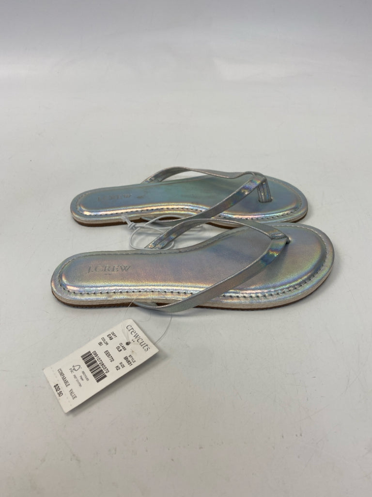 NWT J Crew SIZE 2 Silver Iridescent Girl&