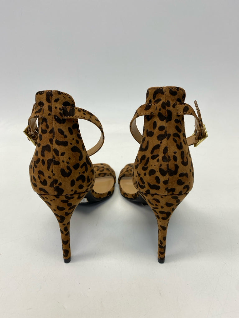 Size 9 Brown Black Animal Print Sandals