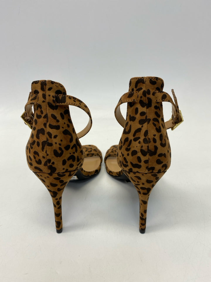 Size 9 Brown Black Animal Print Sandals