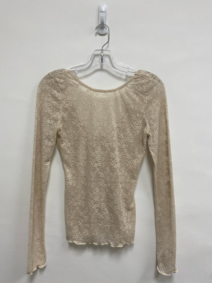 NWT Free People Size S Beige Lace Ladies Top