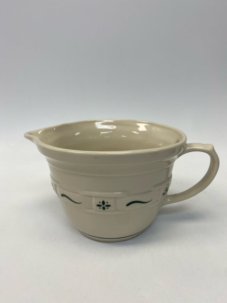 Longaberger Cream Green Accents Bowl(s)