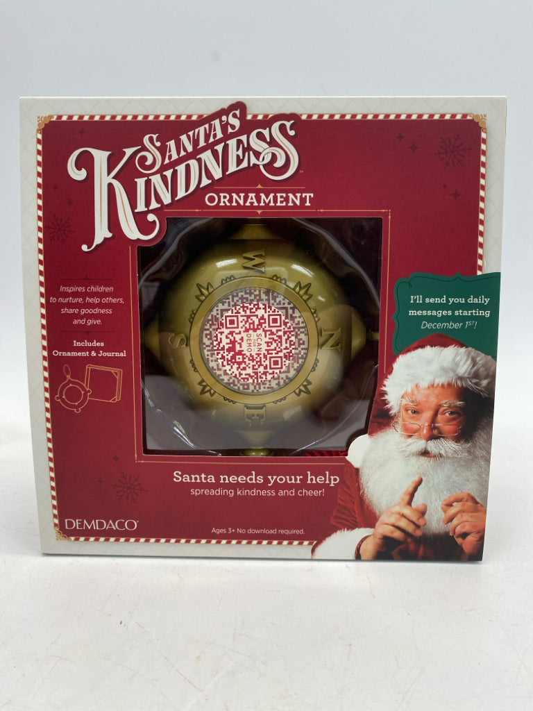 NEW/BOX Demdaco Gold Red/White Christmas