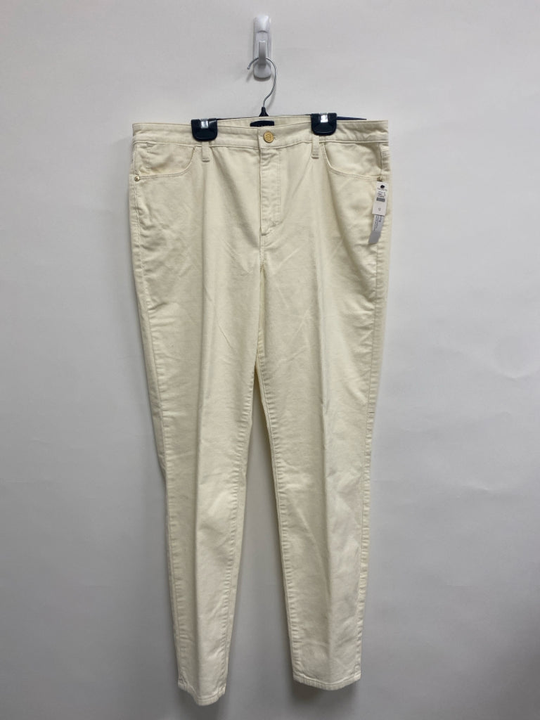 NWT Talbots Size 12 Cream Corduroy Ladies Pants