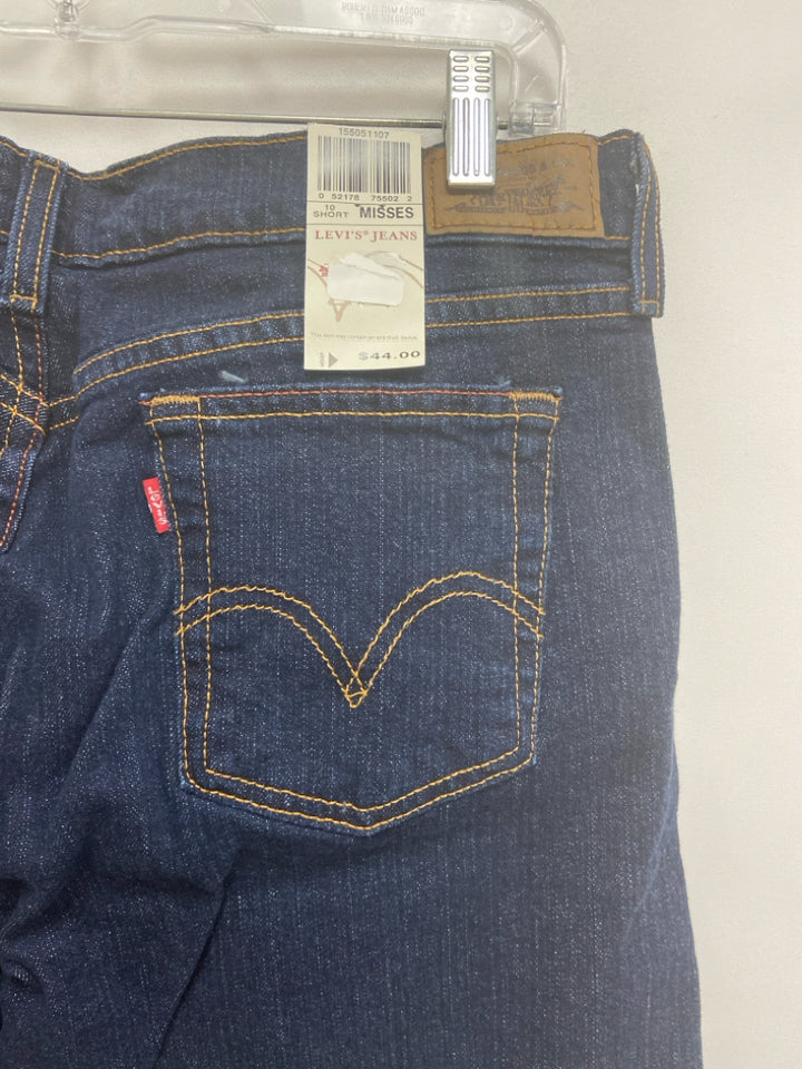 NWT Levi Size 10 Dark Blue Denim Ladies Jeans