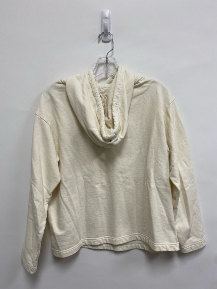 Patagonia Size M Cream Red/Brown Logo Hooded Ladies Sweatshirt
