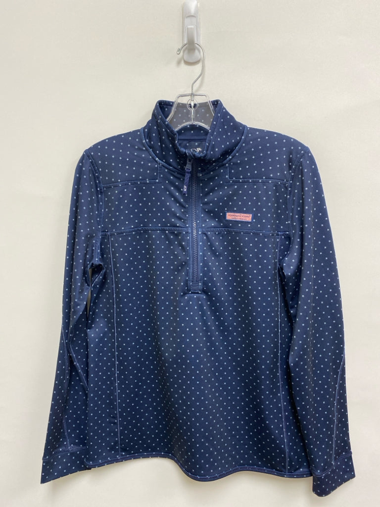 Vineyard Vines Size S Navy Print Ladies Pullover