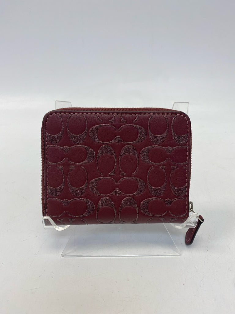 Coach Burgundy Signature Wallet
