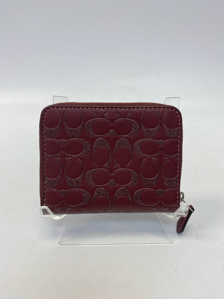 Coach Burgundy Signature Wallet