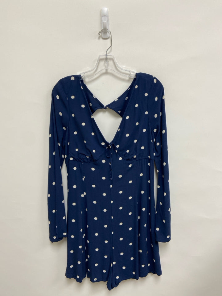 NWT American Eagle Size M Navy White Polka Dot Ladies Dress