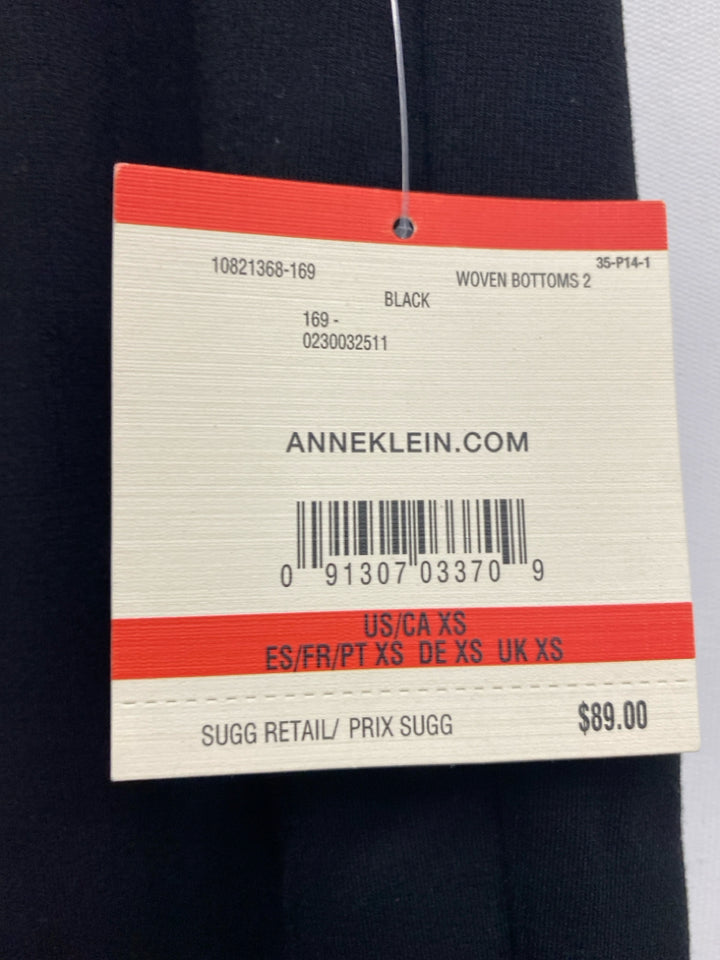 NWT Anne Klein Size XS Black Pull-on Ladies Pants