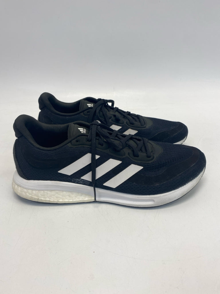 Adidas Size 9.5 Black White Lace-Up Men&