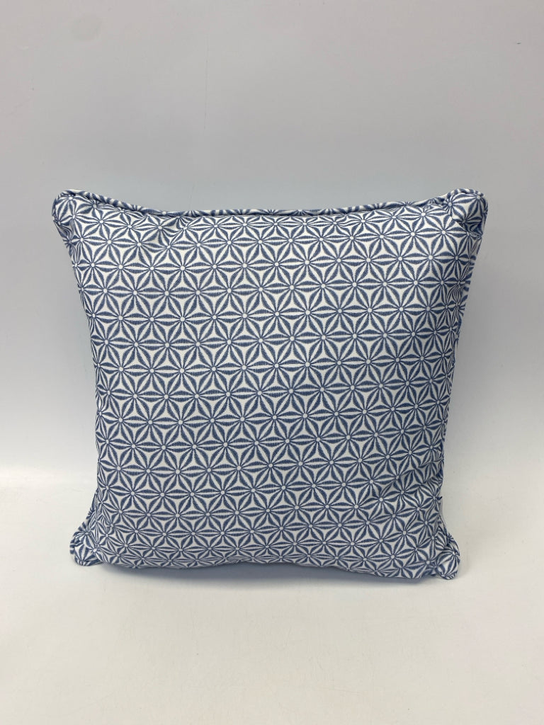 Tommy Bahama White Blue Print Pillow