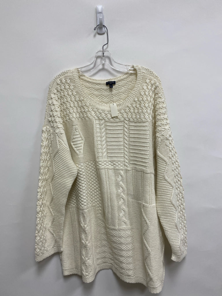 NWT Talbots Size 3X Ivory Texture Plus Size Sweater