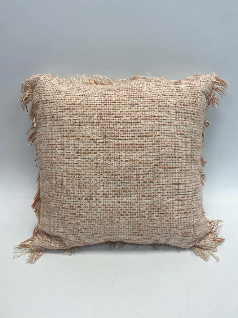 Coral White Speckles Pillow
