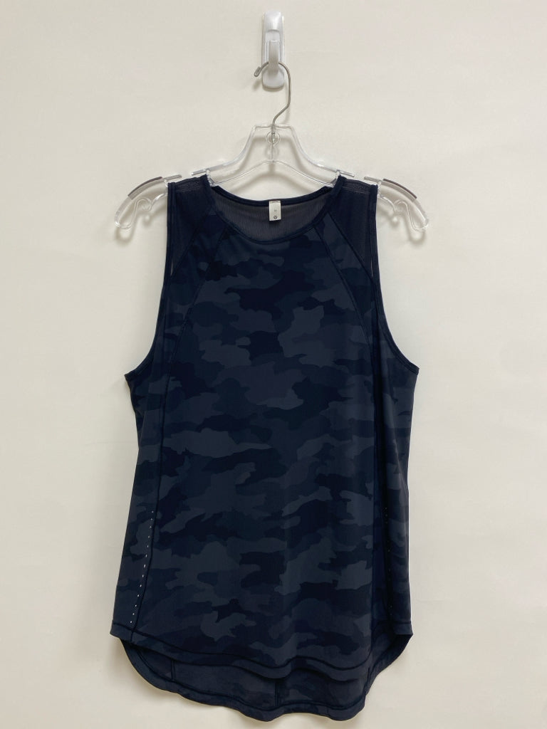 Lululemon Size 10 Black/Gray Camouflage Sleeveless Athletic Top