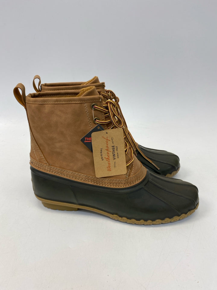 NWT Weatherproof Vintage Size 11 Brown Lace-Up Men&