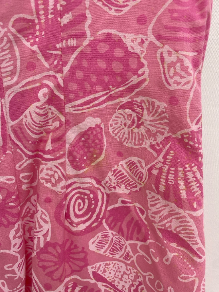 LILLY PULITZER Size 6 Pink Pale Pink Shells Sleeveless Ladies Dress