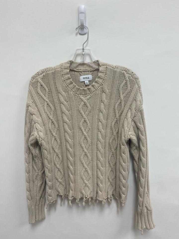 PISTOLA Size XS Beige Cable Knit Ladies Sweater