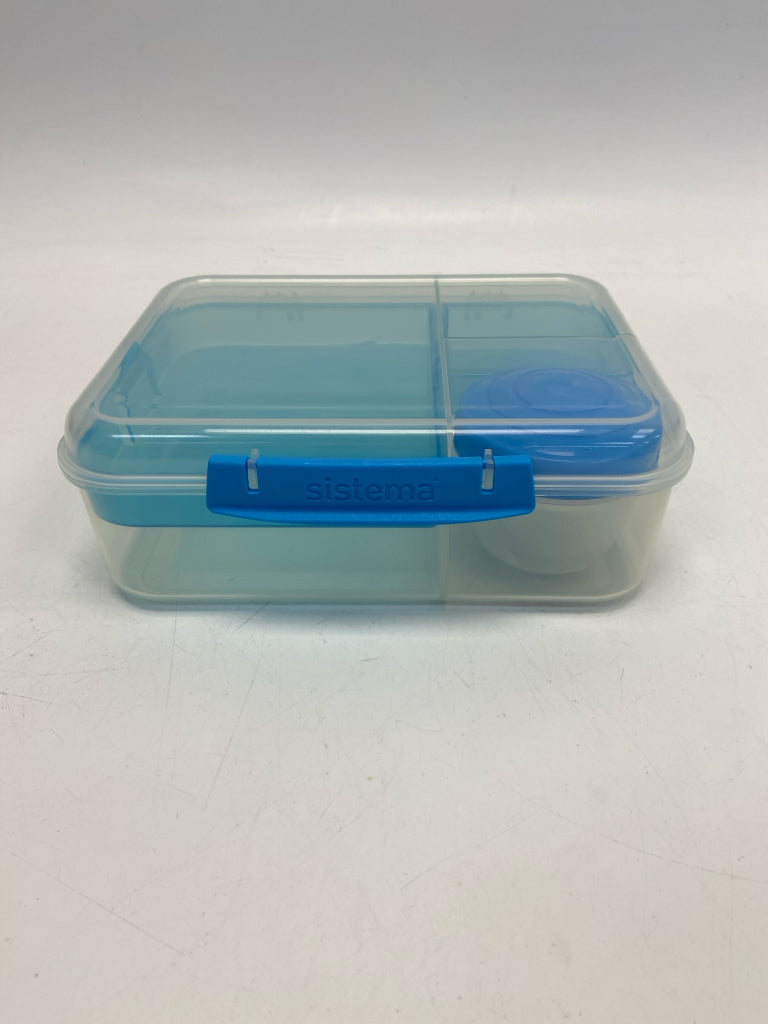 Frosted Blue Plastic Storage Container