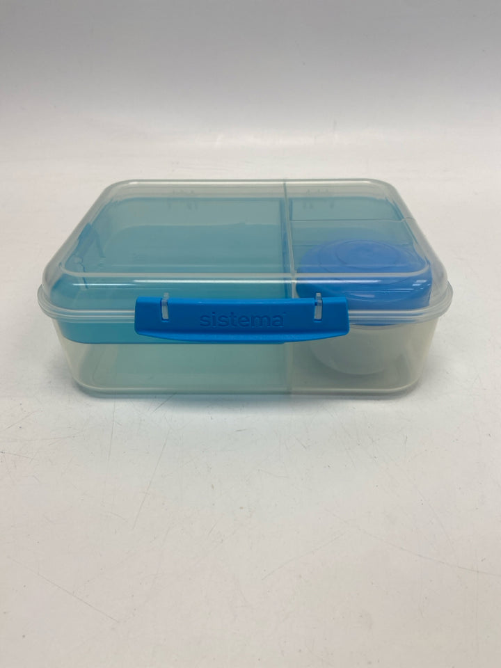 Frosted Blue Plastic Storage Container