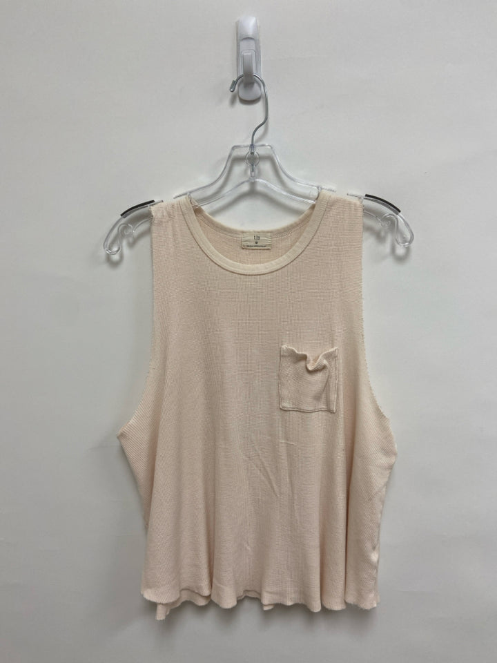 t.la Size M Apricot Waffle Tank Ladies Top