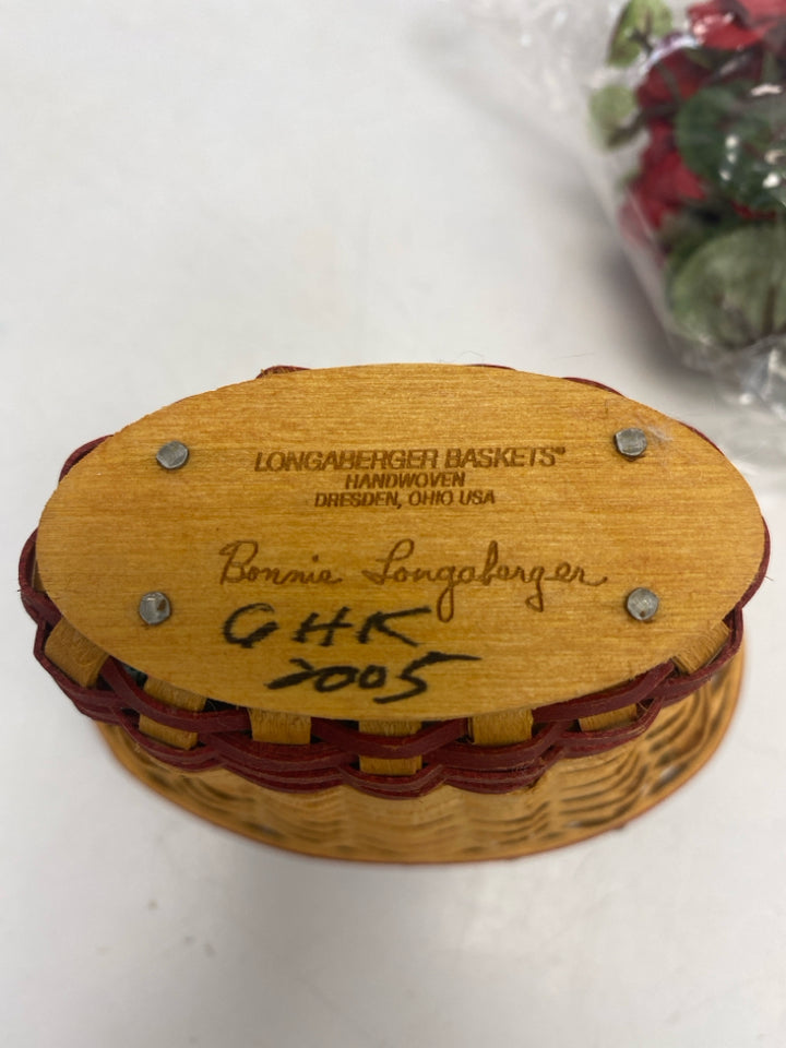 NWOT Longaberger 2005 Collector Club May Series Geranium Basket