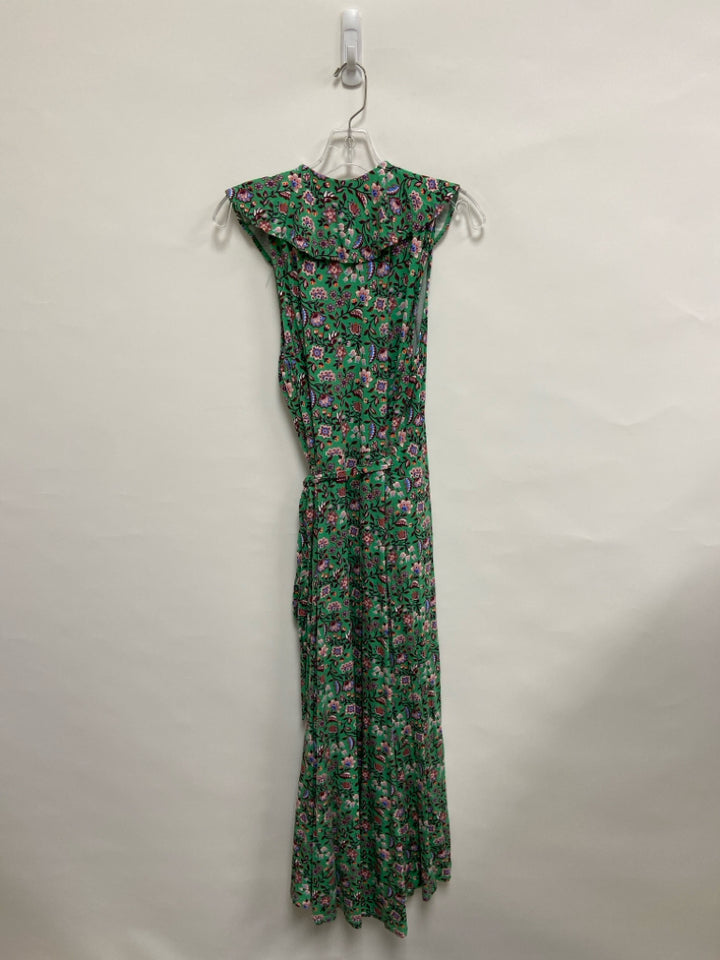 Boden Size 12 Teal Green Pink/Purple Acanthus Maxi Ladies Dress