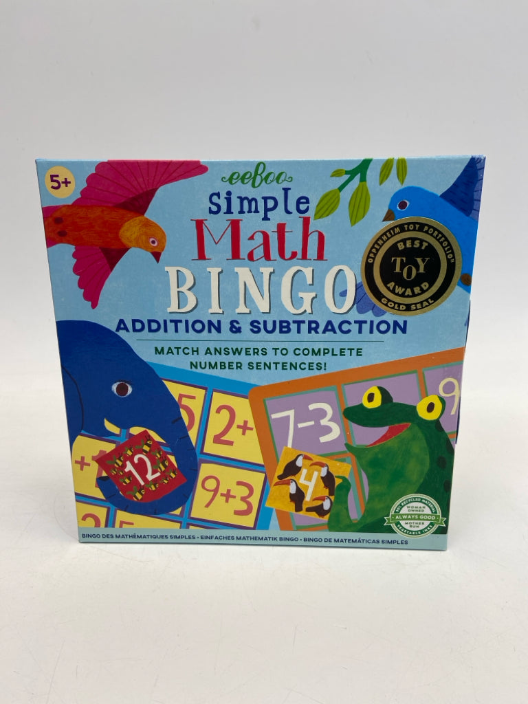 eeboo Simple Math Bingo