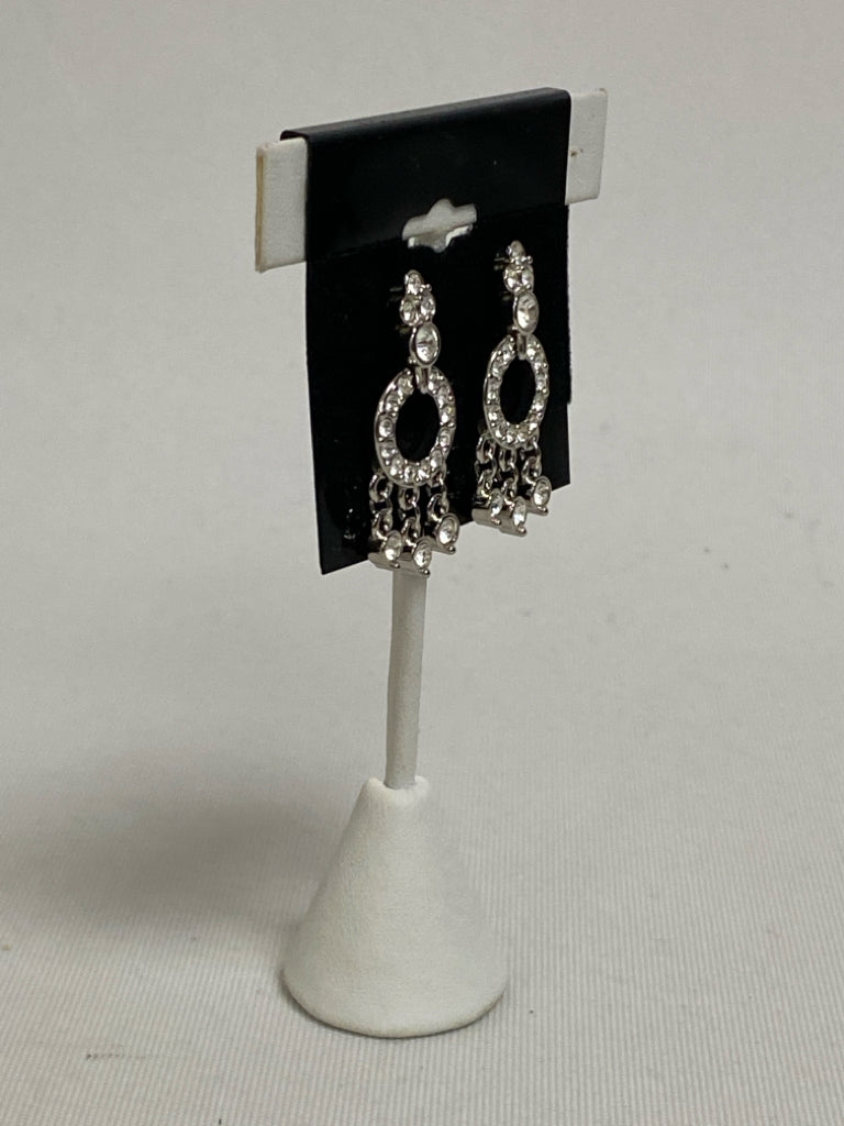 Swarovski Silver Color Clear Oval(s) Earrings