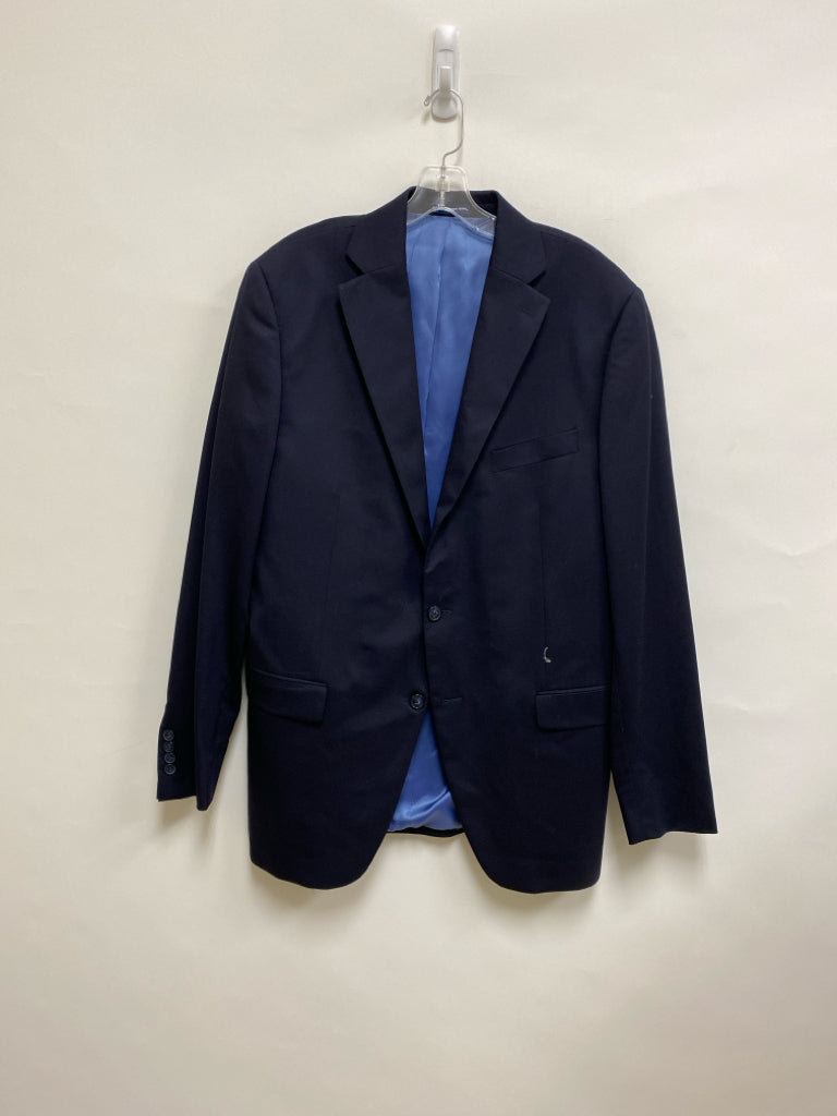 Hart Schaffner Marx Size 43L Dark Navy Wool Blend Men&