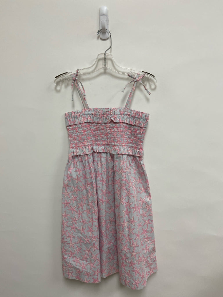 Crew Cuts SIZE 8 Pale Blue Pink Starfish Sleeveless Girl&