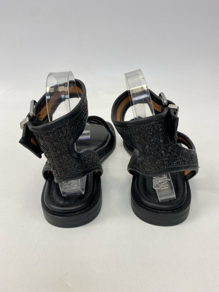 NWOT Crown Vintage  Size 8.5 Black Woven Sandals
