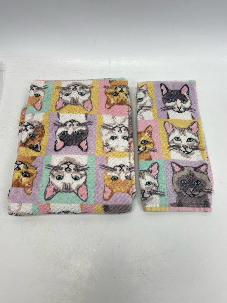 Multi Color Cats Towel
