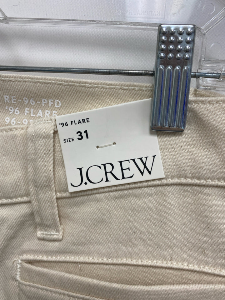 NWT J Crew Size 31 Cream Denim Flared Ladies Jeans